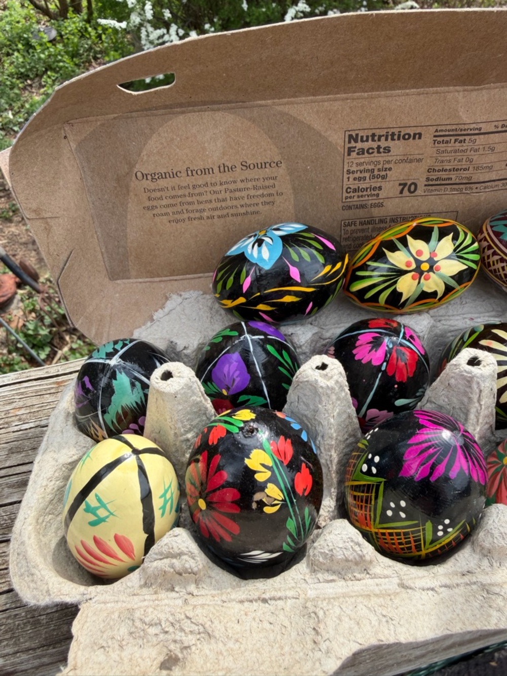 Handpainted Wood Eggs (13) As Is Collectible 1970’s Some With Paint Chipped - Picture 13 of 16